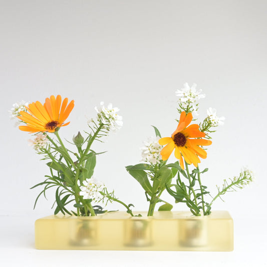 Moss duo: Resin flower arrangement base