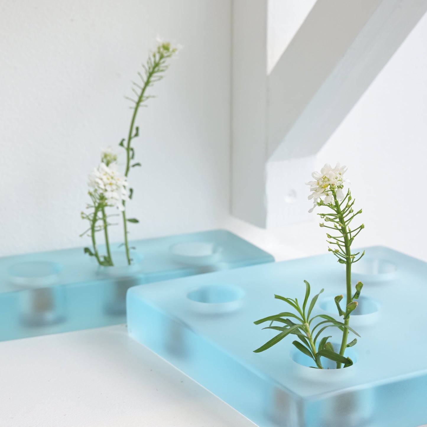 Moss duo: Resin flower arrangement base